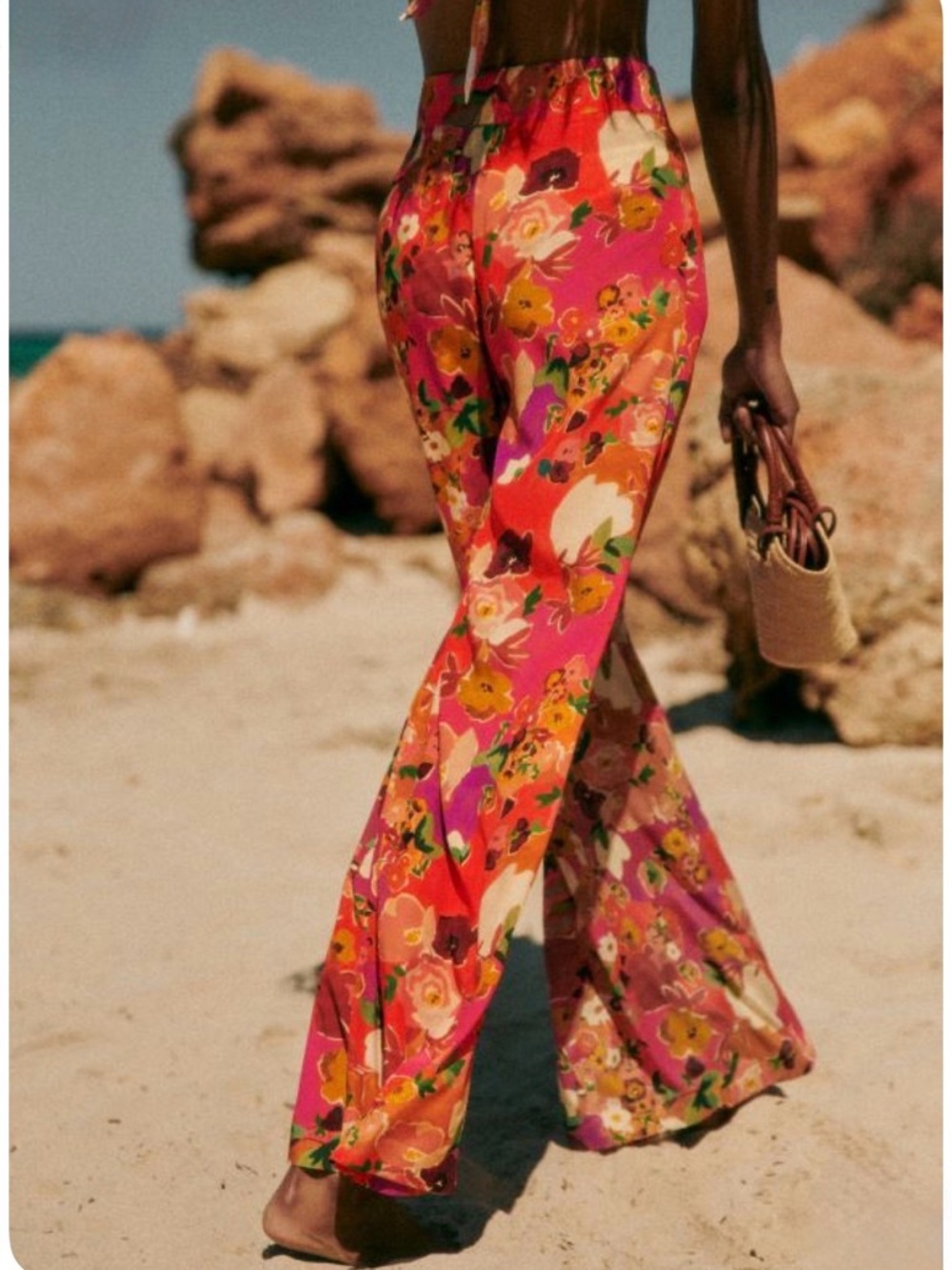 NWT - Sezane Azzio pants in Clayfloral print - size 36 or US 4